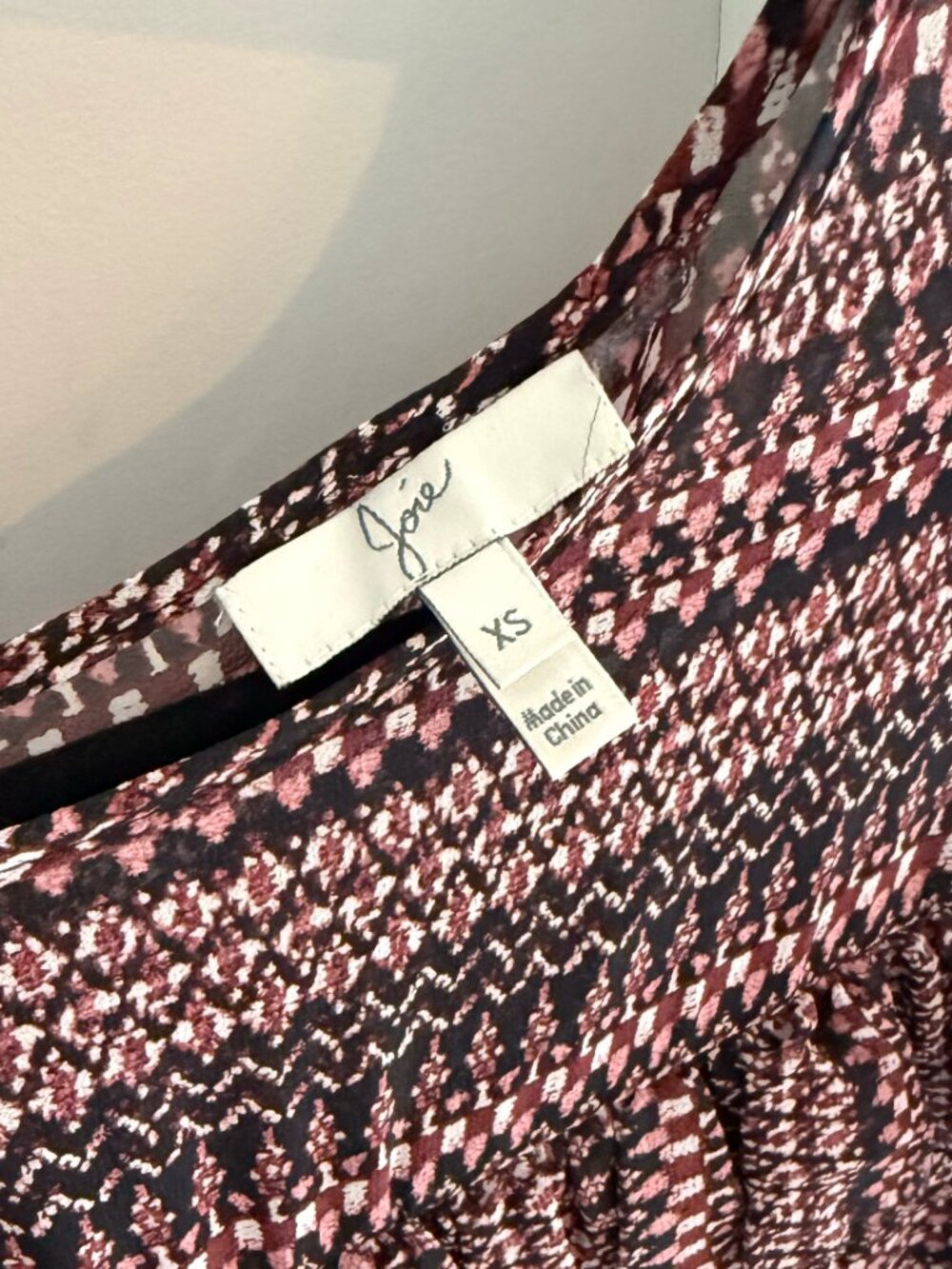 Joie Caviar Begonia Long Sleeve Blouse Small